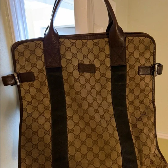 Gucci Tan and Brown Monogram Briefcase - Picture 4 of 4